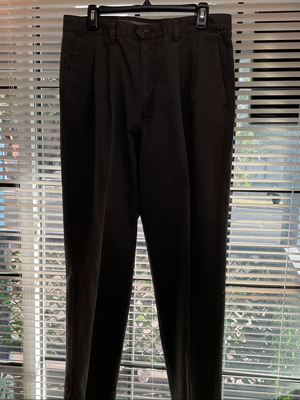 Dockers Men's Black Pleated Dress Pants - Tailored Straight Fit